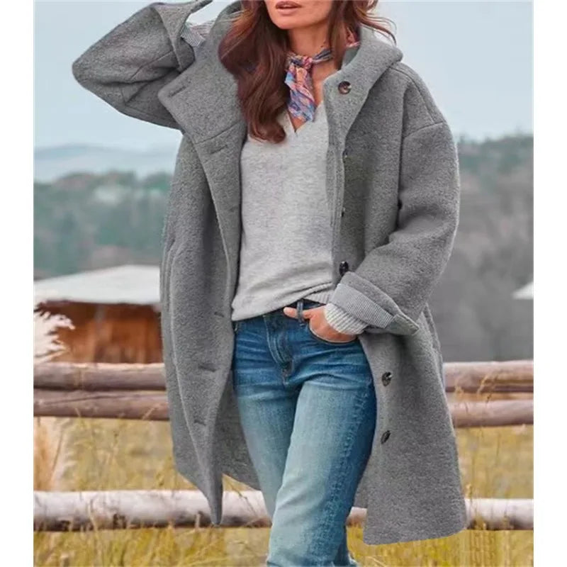 Rosalba | Cappotto Lungo con Cappuccio