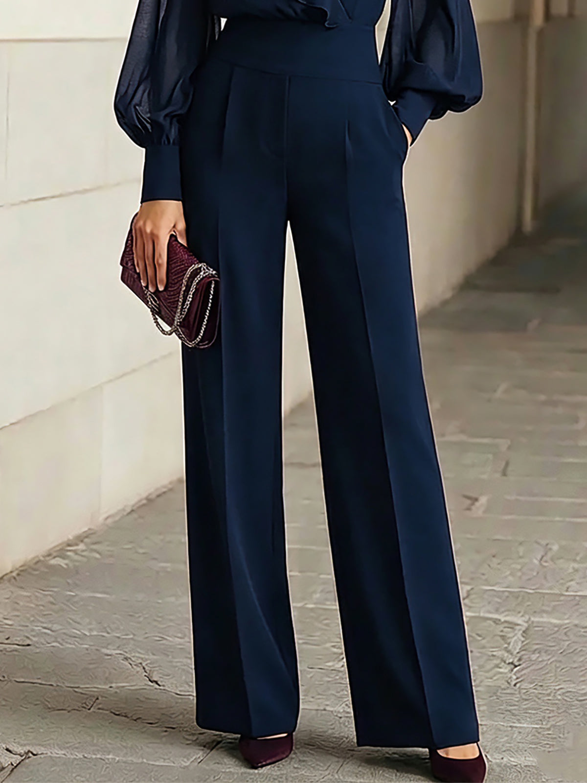 Camilla | Set mit Volant-Top und Palazzo-Hose