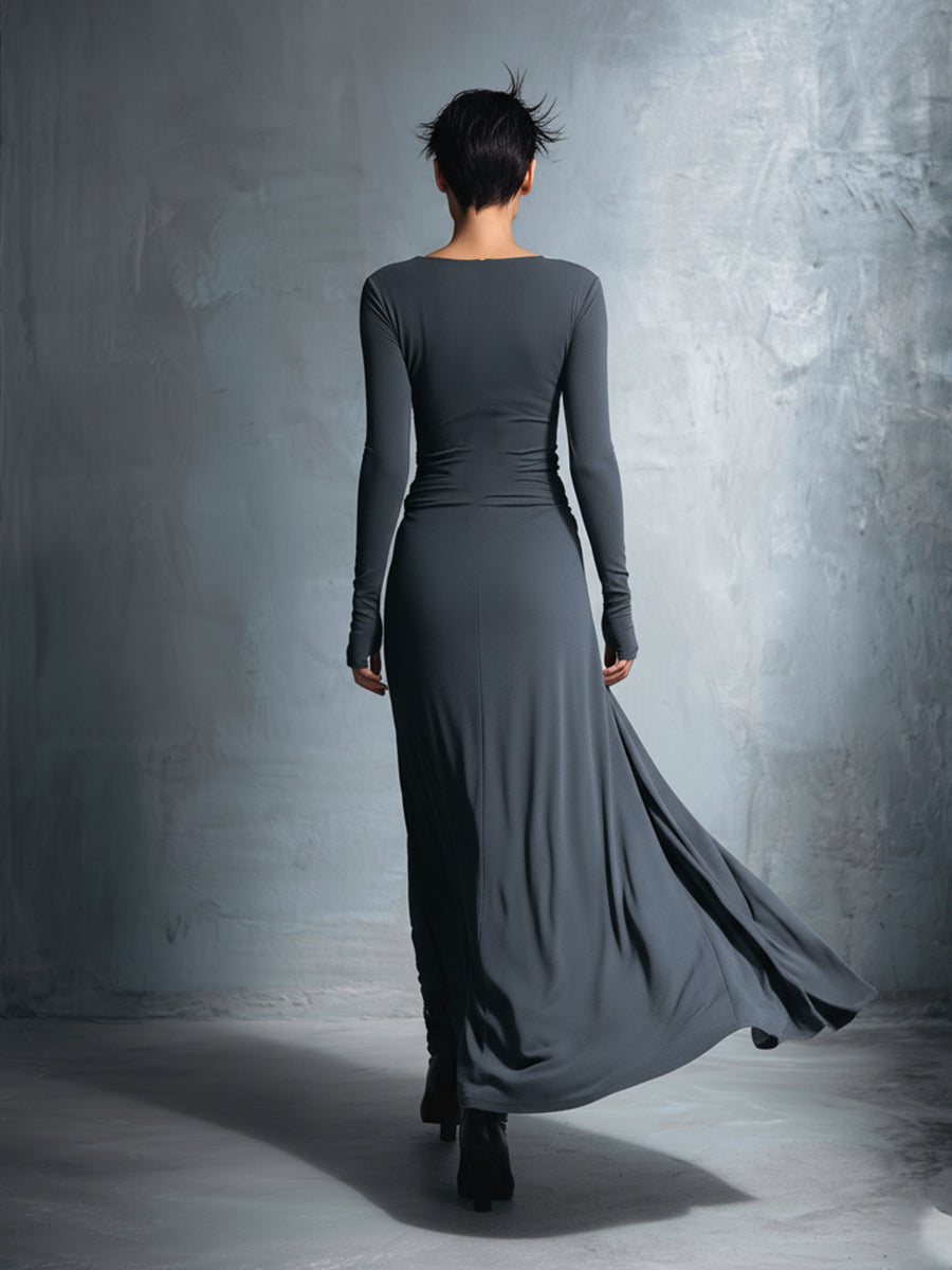 Nella | Abito Maxi con Nodo Laterale
