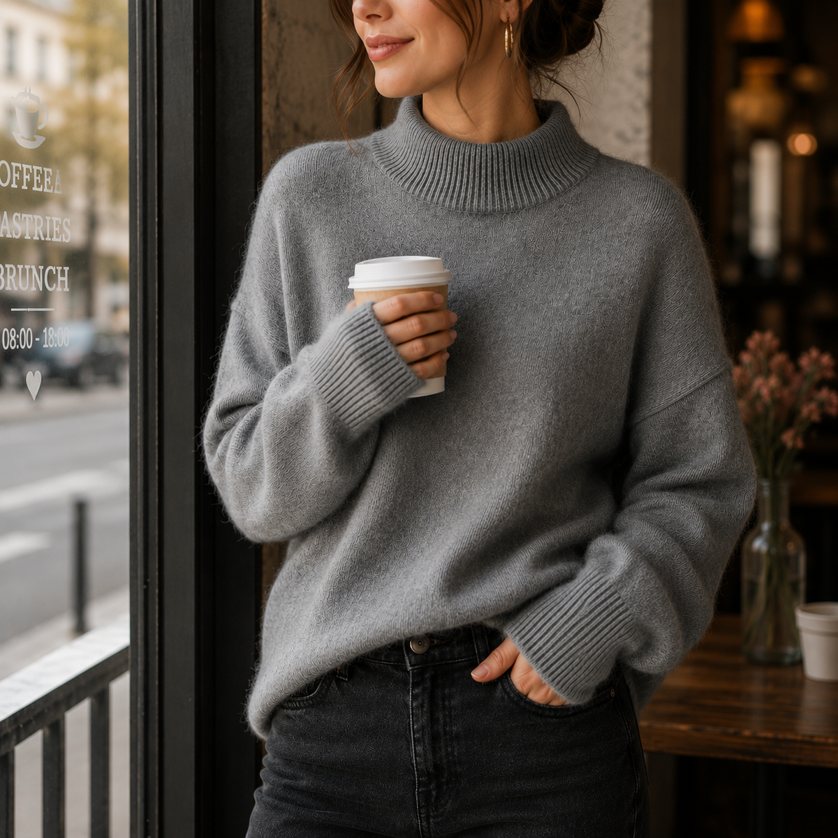 Giuditta | Maglione Oversize con Collo Alto