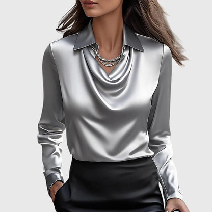 Eloisa | Blusa Plissettata con Riflesso Satinato