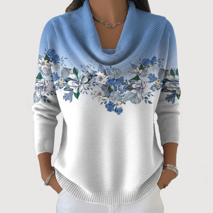 Alma | Maglione a Fiori con Collo Alto
