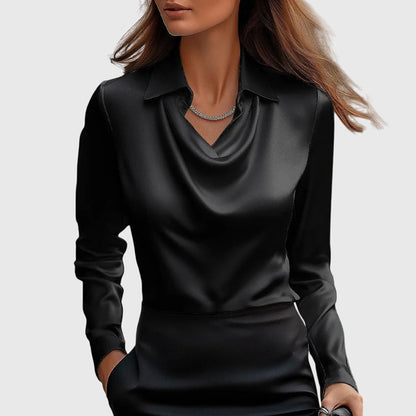 Eloisa | Blusa Plissettata con Riflesso Satinato