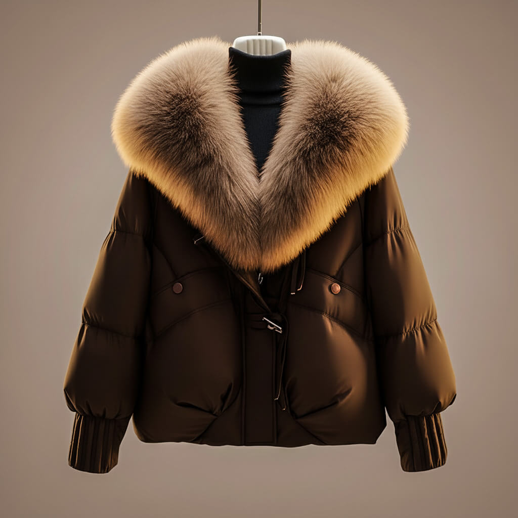 Elsa | Cappotto Trapuntato con Collo Maxi e Cintura