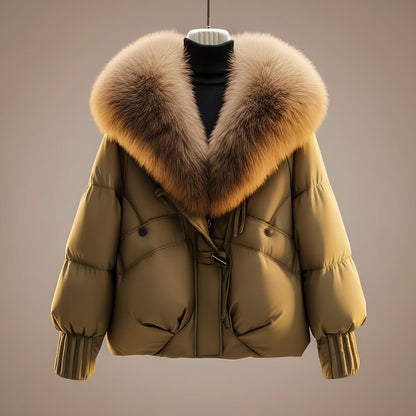 Elsa | Cappotto Trapuntato con Collo Maxi e Cintura