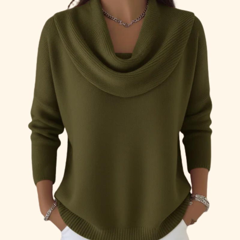 Giada | Maglione con Collo Drappeggiato