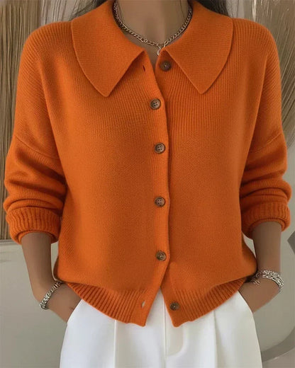 Vera | Giacca in Maglia con Collo a Camicia