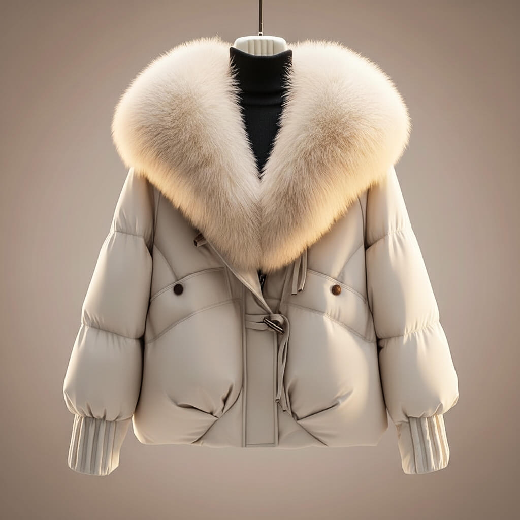 Elsa | Cappotto Trapuntato con Collo Maxi e Cintura