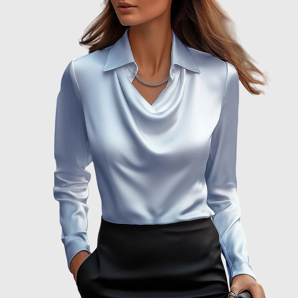 Eloisa | Blusa Plissettata con Riflesso Satinato