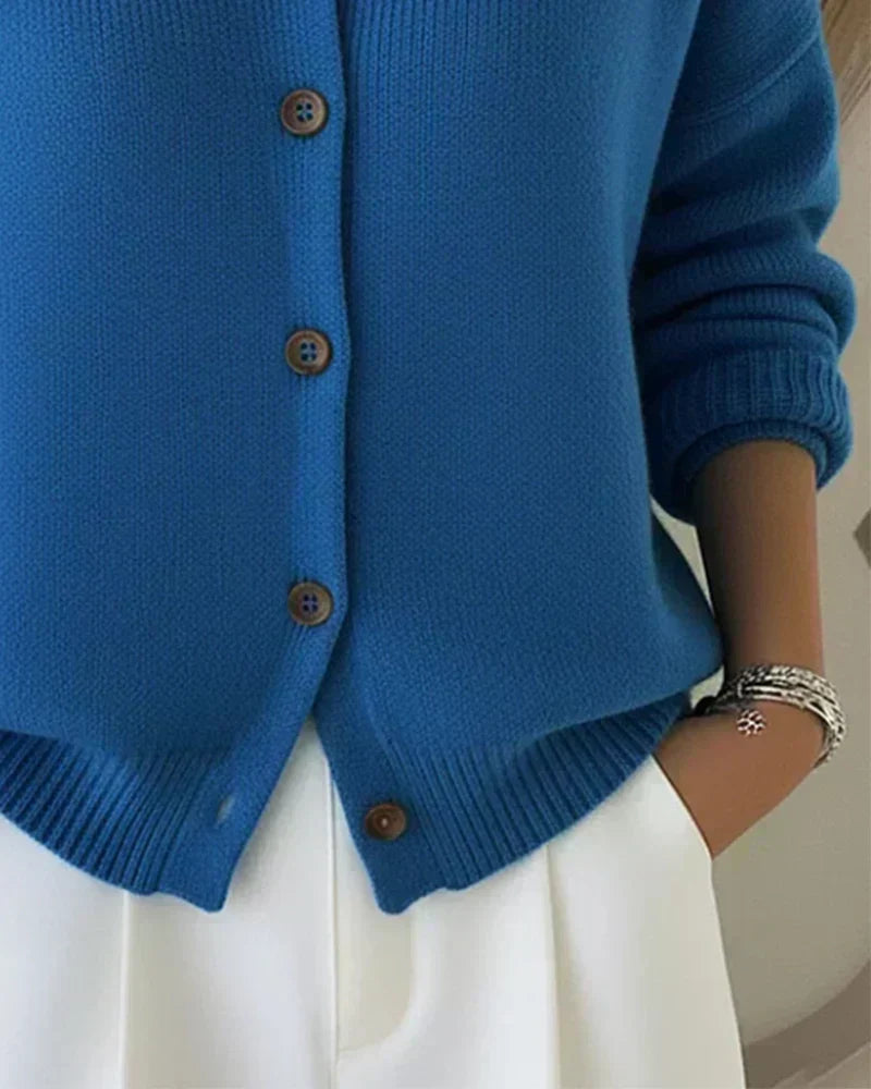 Vera | Giacca in Maglia con Collo a Camicia