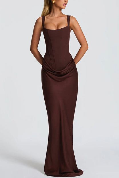 Elisabetta | Maxikleid mit eckigem Ausschnitt