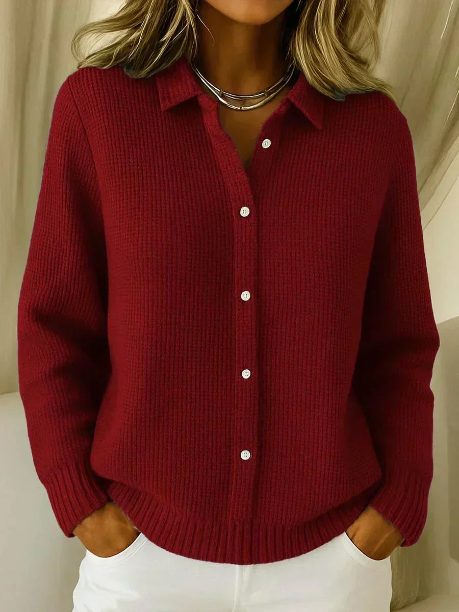 Carmela | Giacca in Maglia Testurizzata con Bottoni