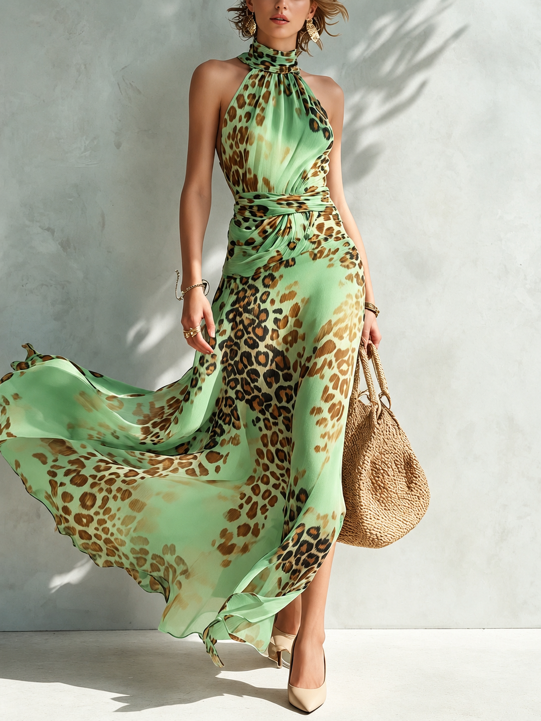 Daniela | Abito con stampa animalier