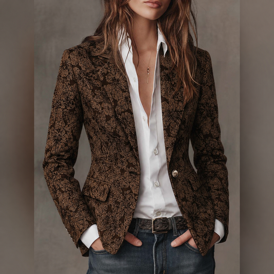 Stella | Blazer sagomato jacquard a motivo paisley