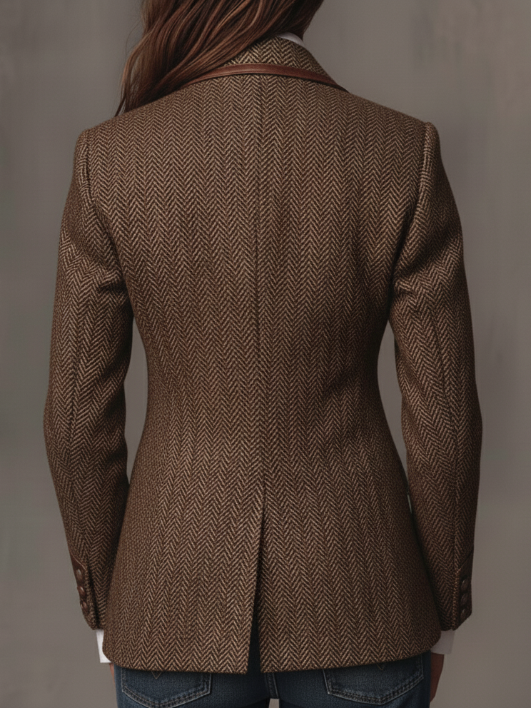 Gisella | Blazer con inserti a stampa spigata