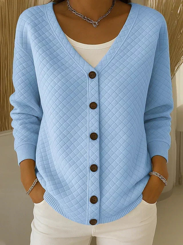 Lea | Giacca in Maglia Trapuntata con Bottoni