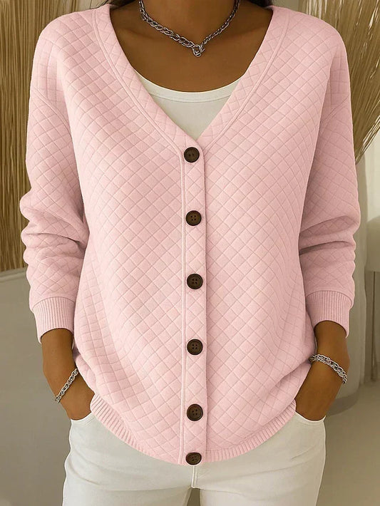 Lea | Giacca in Maglia Trapuntata con Bottoni