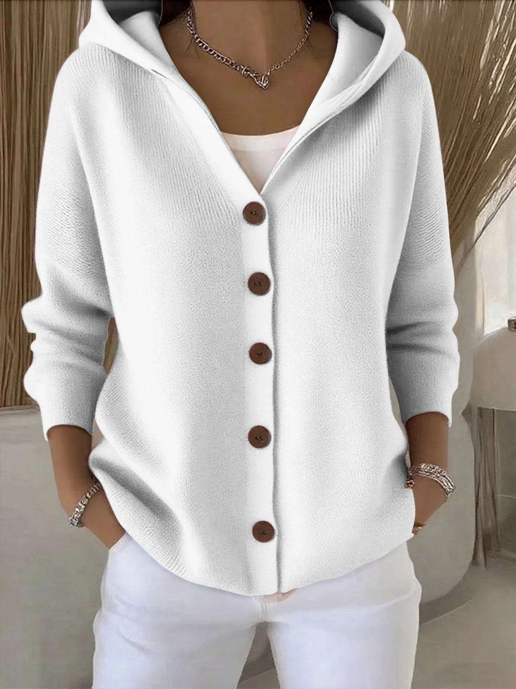 Rosanna | Giacca in Maglia con Cappuccio