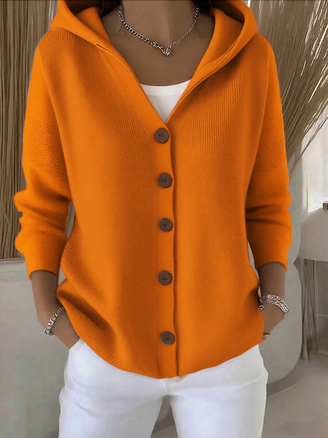 Rosanna | Giacca in Maglia con Cappuccio