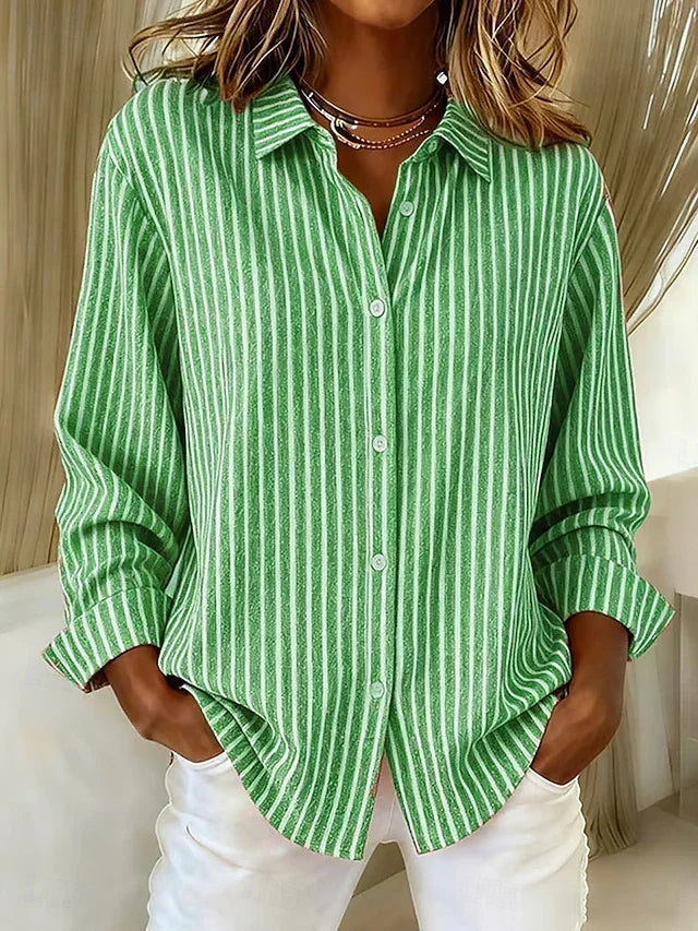 Simona | Camicia a Righe con Bottoni