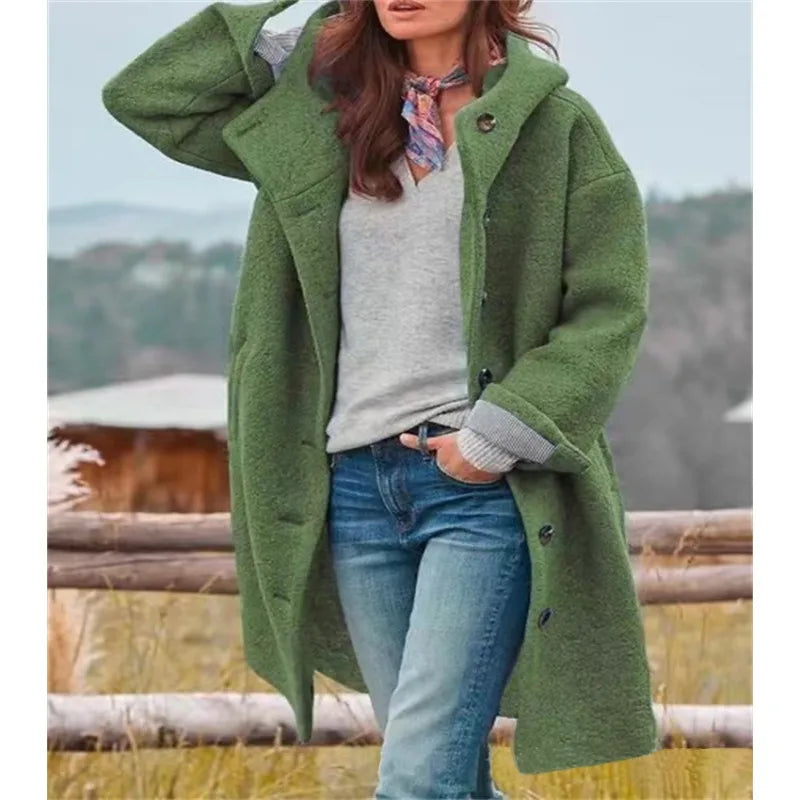 Rosalba | Cappotto Lungo con Cappuccio