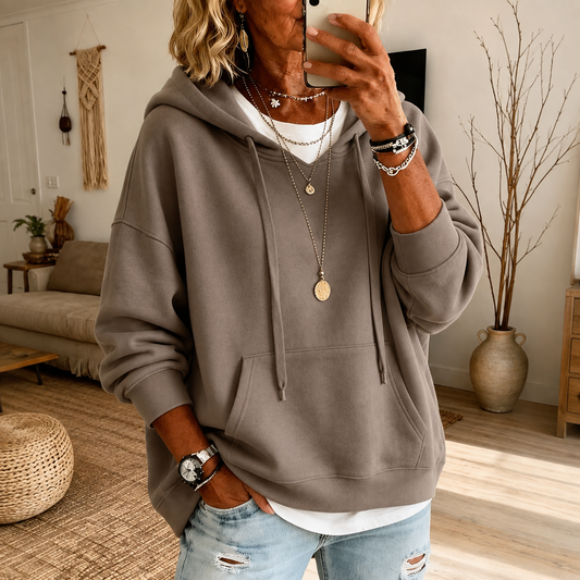 Elda | Maglione con Cappuccio, Tortora