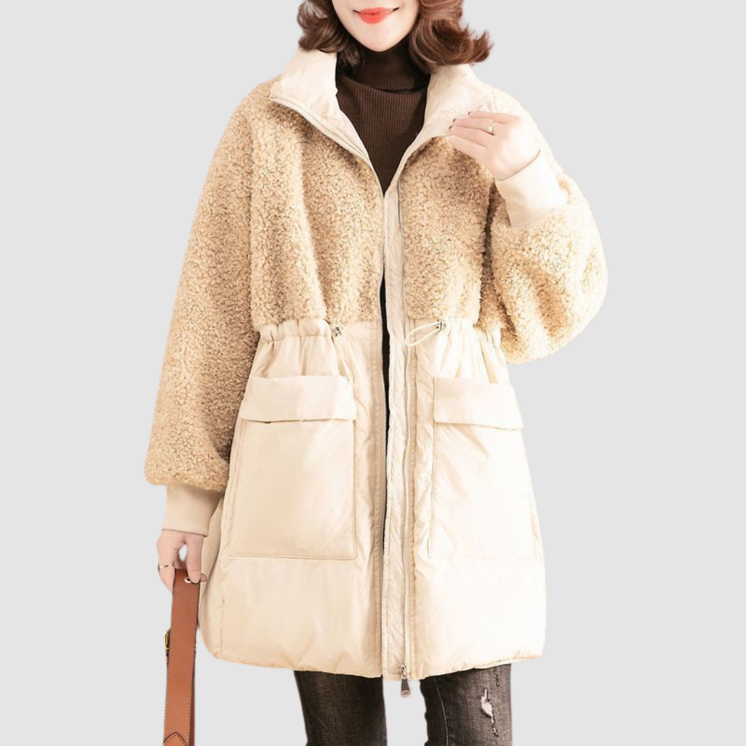 Giorgia | Cappotto Invernale Trapuntato con Vita Segnata