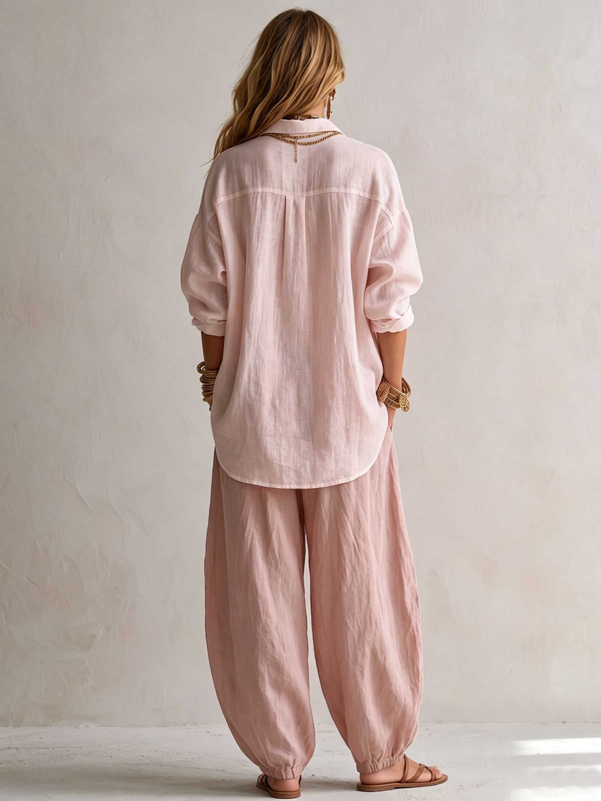 Annalisa | Completo con Camicia Morbida e Pantalone a Palloncino