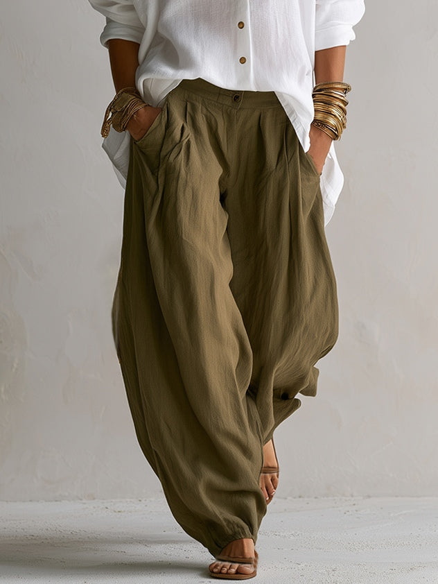 Annalisa | Completo con Camicia Morbida e Pantalone a Palloncino