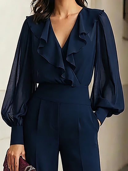 Camilla | Set mit Volant-Top und Palazzo-Hose