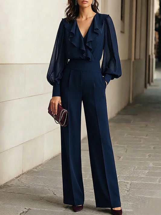 Camilla | Set mit Volant-Top und Palazzo-Hose