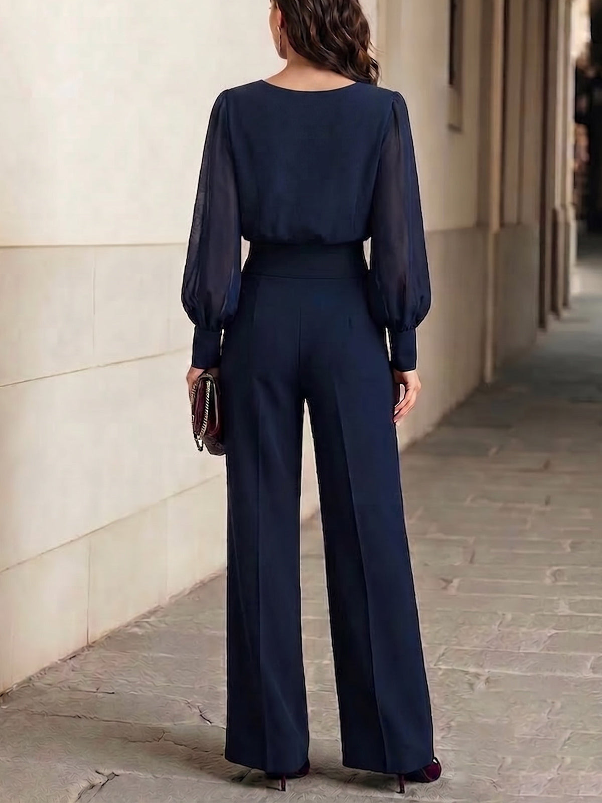 Camilla | Set mit Volant-Top und Palazzo-Hose