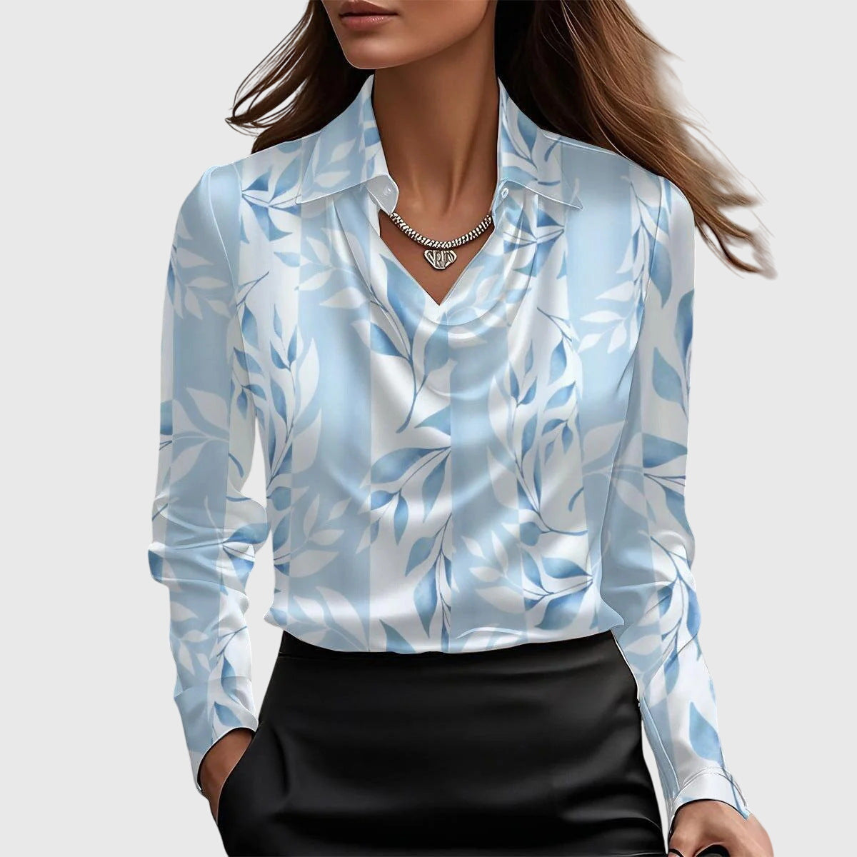 Eloisa | Blusa Plissettata con Riflesso Satinato