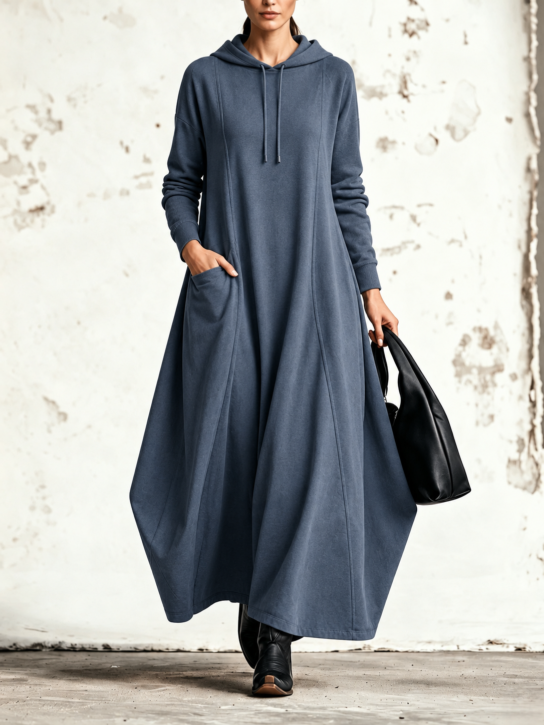 Celeste — abito maxi Blu ardesia