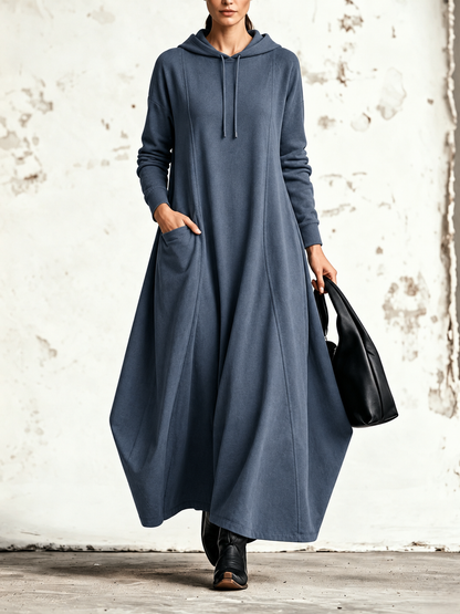 Celeste — abito maxi Blu ardesia
