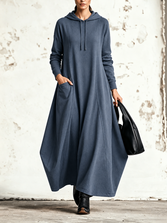 Celeste — abito maxi Blu ardesia