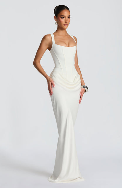Elisabetta | Maxikleid mit eckigem Ausschnitt