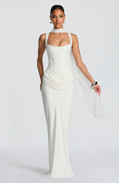 Elisabetta | Maxikleid mit eckigem Ausschnitt