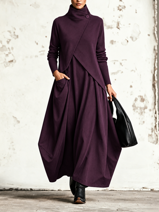 Dafne — abito maxi Prugna