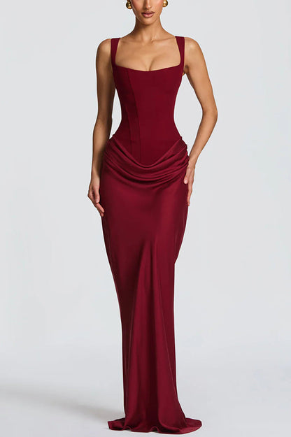 Elisabetta | Maxikleid mit eckigem Ausschnitt
