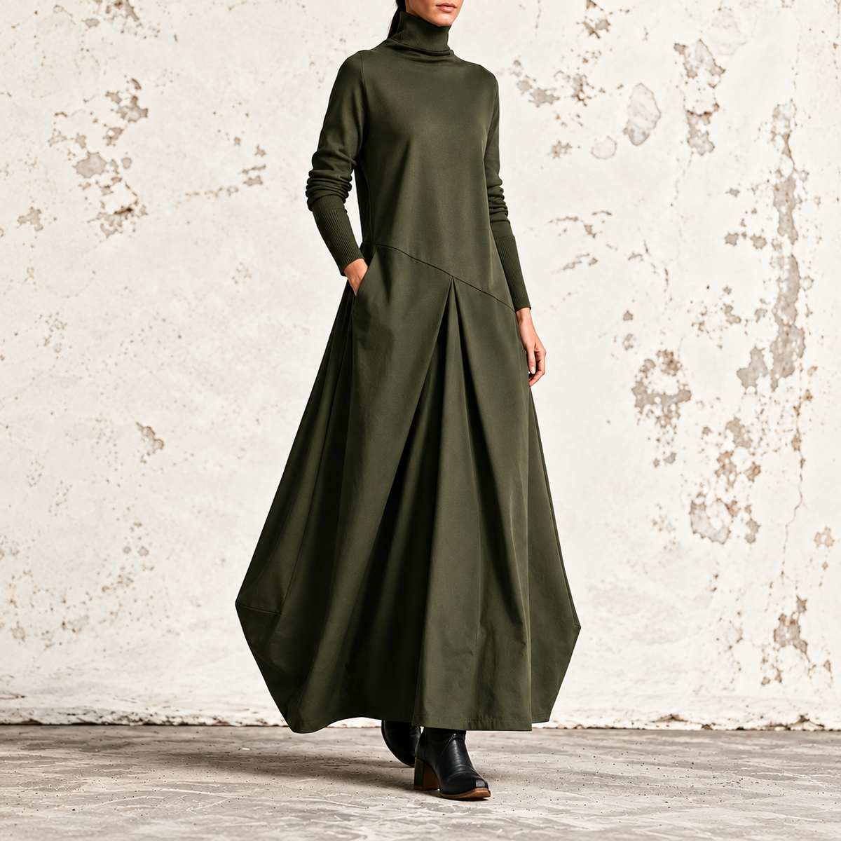Fiammetta — Verde oliva, vista a tre quarti