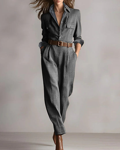 Anna | Tuta Elegante a Quadri