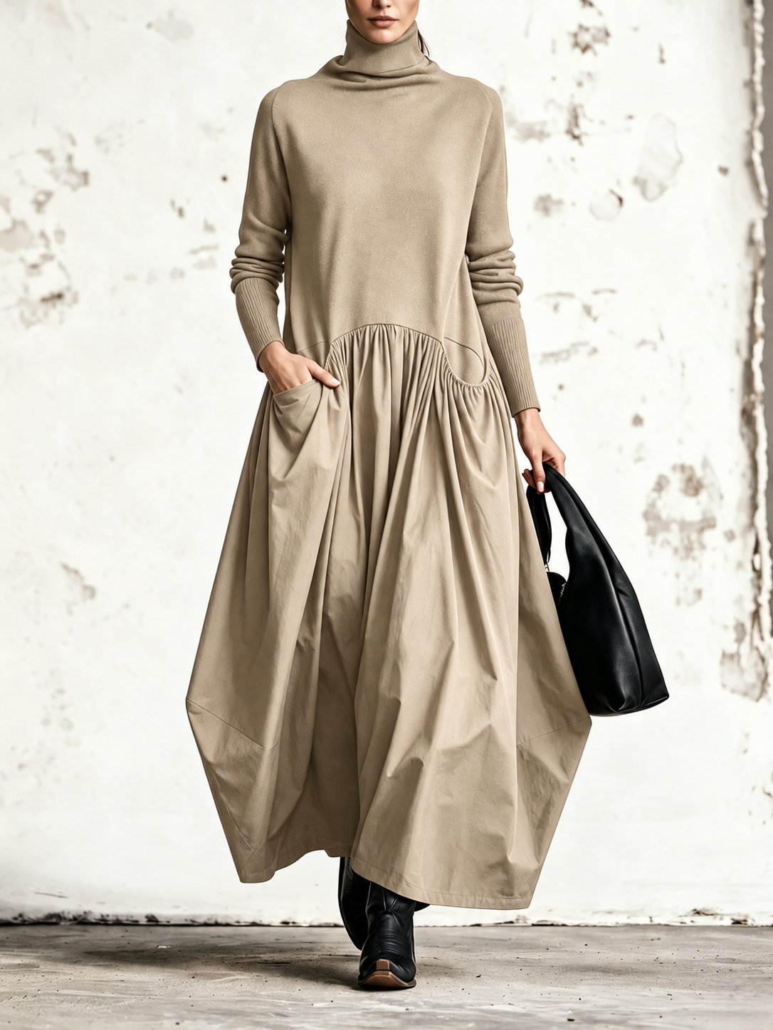 Ilaria — abito maxi Beige sabbia
