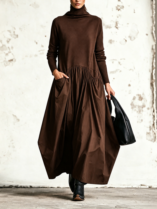 Ilaria — abito maxi Cioccolato