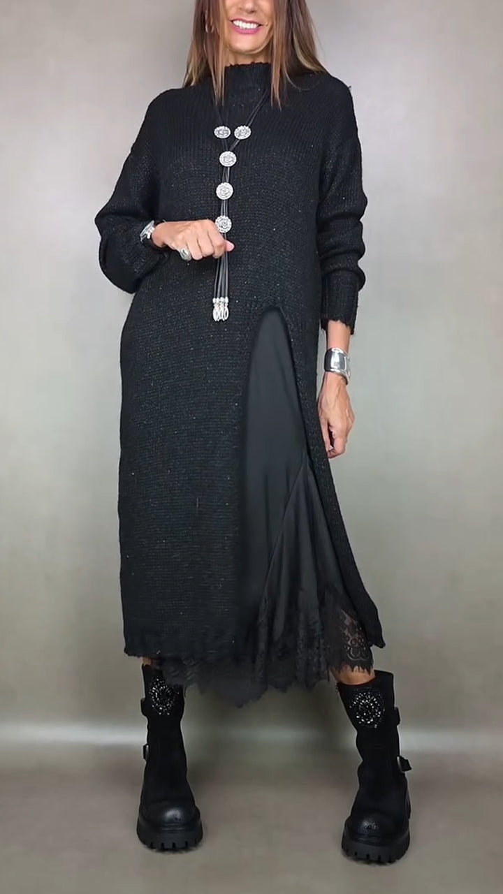 Luna | Completo Elegante Maglione Lungo e Abito