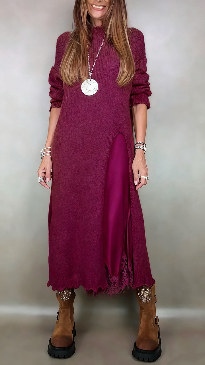 Luna | Completo Elegante Maglione Lungo e Abito