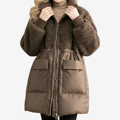 Giorgia | Cappotto Invernale Trapuntato con Vita Segnata