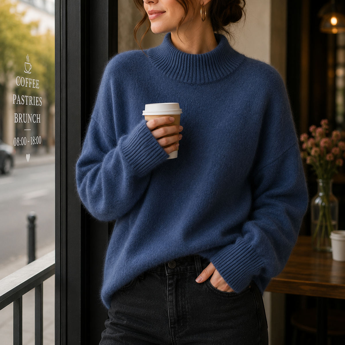 Giuditta | Maglione Oversize con Collo Alto