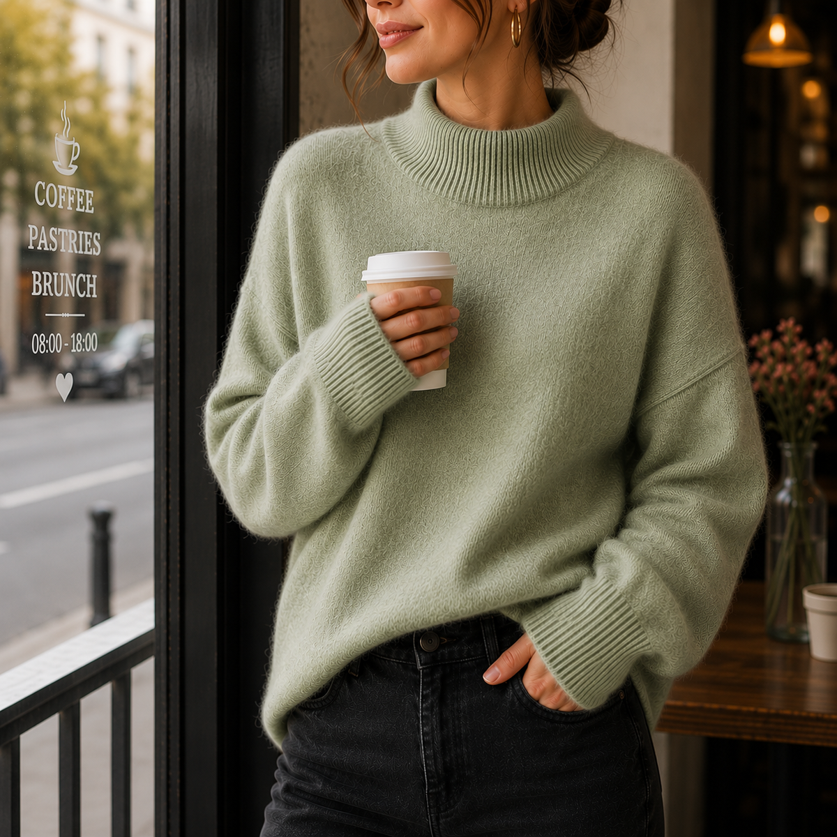 Giuditta | Maglione Oversize con Collo Alto