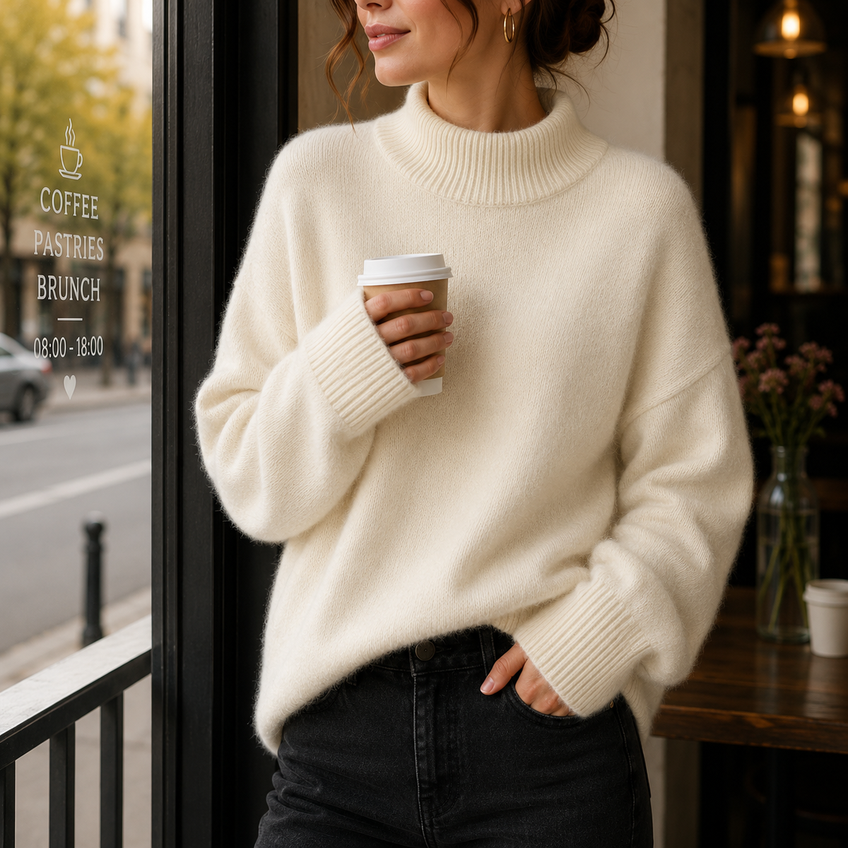 Giuditta | Maglione Oversize con Collo Alto